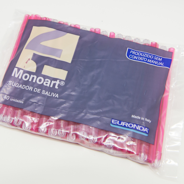 Sugador de Saliva MONOART c/40 rosa